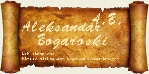 Aleksandar Bogaroški vizit kartica